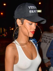 Rihanna Huge Hoops 01