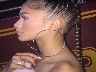 Zendaya rocking 5" hoops