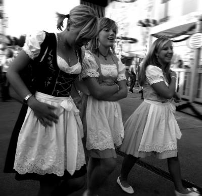 The firl in the middle has very big ones.