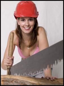 Saw worker wearing hoops!