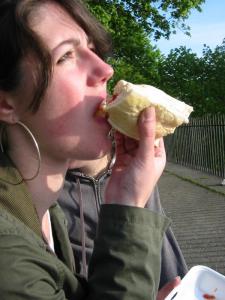 Eating in hoops = more fun