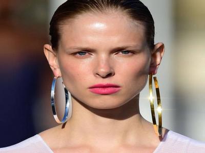Woman in hoops