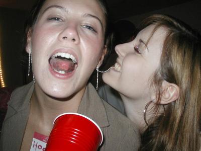 Hoop lady "eats" dangles!