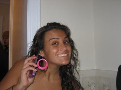 Her lover is on the phone!