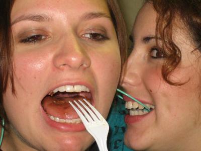 Eating her hoop! :-o