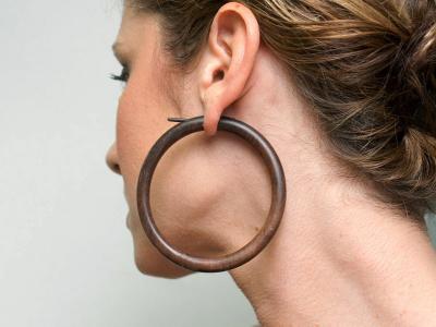 Wood hoop and stick 