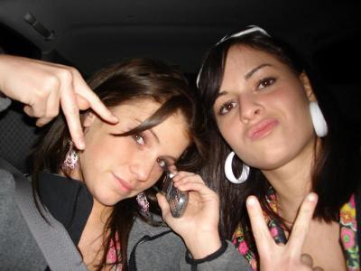 Wearing the wide white ones!