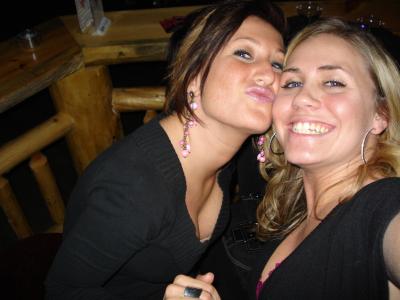 Two pretty ladies, one with hoops!