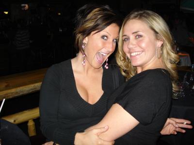 Two pretty ladies, one with hoops!