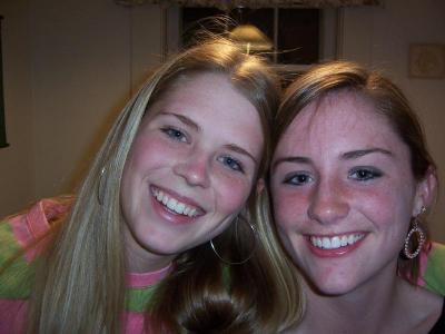 Laughing and wearing