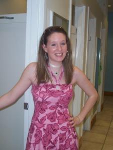 Wearing and laughing!