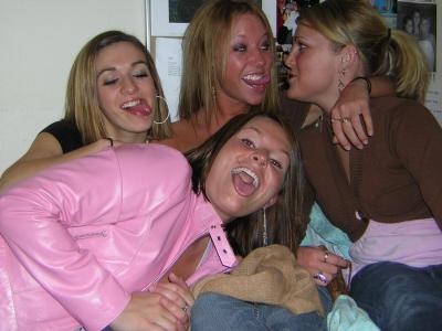 Girls wearing different kind of earrings