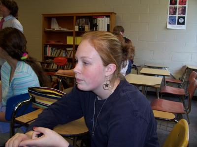 School day with hoop dangles-!