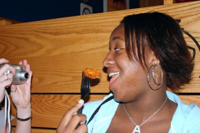 2 big hoops at one ear!!!