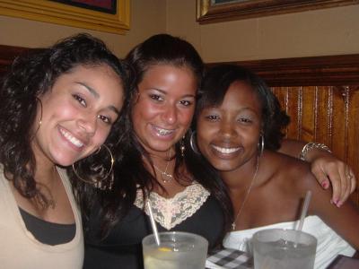 2 ladies in hoops, 1 of them with big ones!