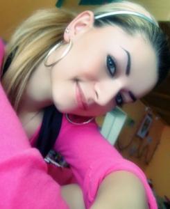 Pink girl with hoops