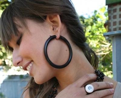 Black Wooden Hoops!