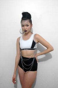 Glitter Bamboo Hoops 