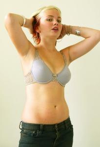 Lady wearing classical hoops!