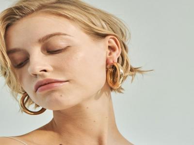 Classic golden hoops