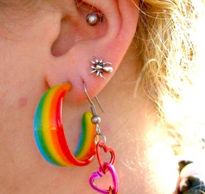 Hoop & dangle - rare & nice!